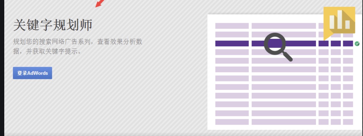 谷歌關鍵字規(guī)劃師