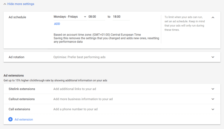 廣告時(shí)間表