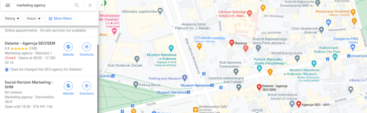 谷歌我的企業(yè)所有權(quán) - 示例列表