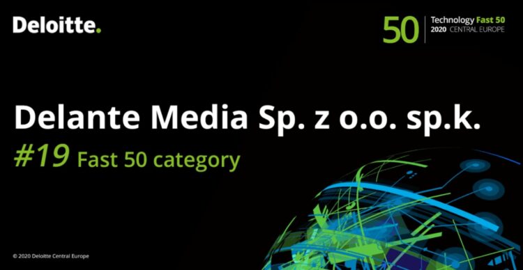 Delante 位列德勤 2020 年技術高成長 50 強