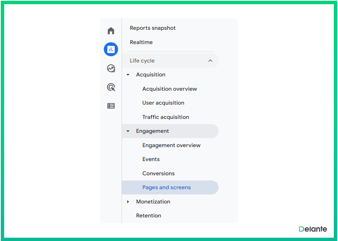 ga4 報(bào)告參與頁(yè)面和屏幕