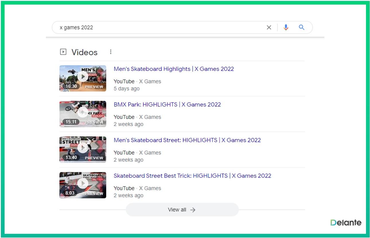 谷歌 serp 功能視頻