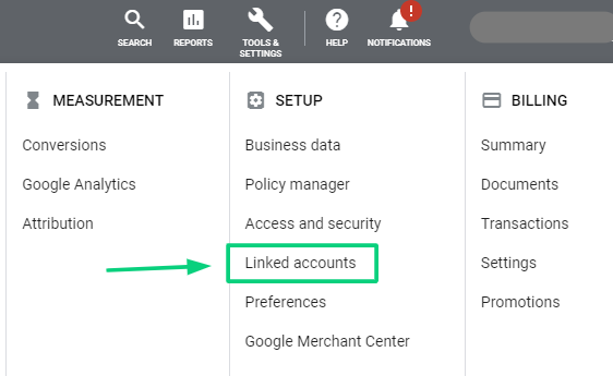 如何鏈接谷歌廣告和谷歌分析鏈接帳戶