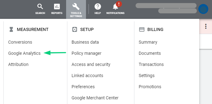 如何鏈接谷歌廣告和谷歌分析設(shè)置