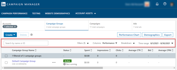 LinkedIn 廣告活動經理