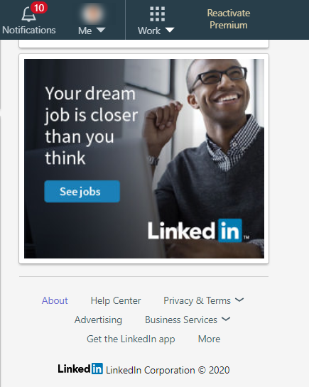 LinkedIn 廣告工作示例