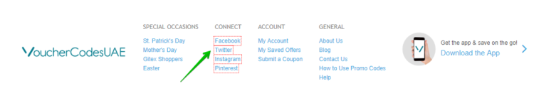 網(wǎng)頁上的社交媒體鏈接