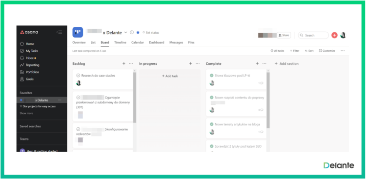 管理 seo 項(xiàng)目的工具 asana 板