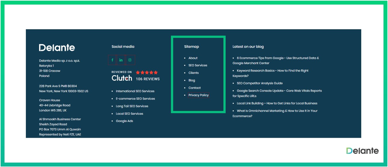 更新站點地圖示例