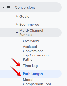 谷歌分析輔助轉(zhuǎn)換指南 - 菜單截圖