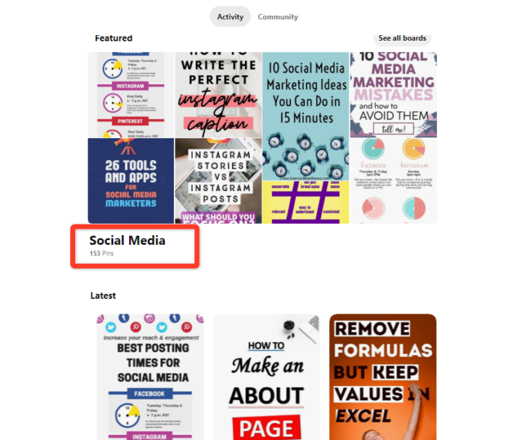 用于 SEO 的 Pinterest - 設(shè)置看板