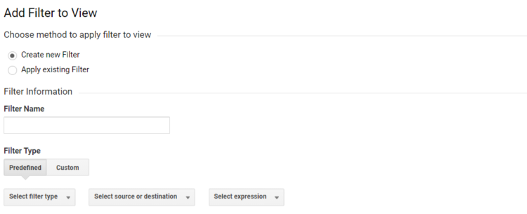 選擇過濾器類型 - Google Analytics(分析)指南