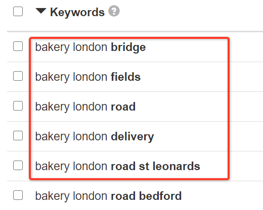 本地關(guān)鍵詞短語(yǔ)示例