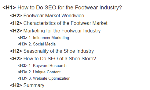 頁面 seo 指南上的標題結(jié)構(gòu)