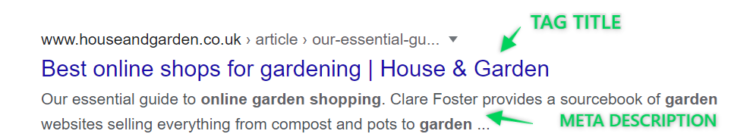 園藝行業(yè)的 SEO - 標(biāo)題標(biāo)簽