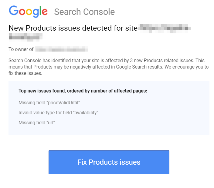 Google Search Console 中的警報(bào)